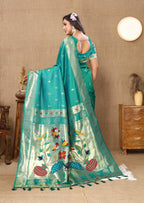 Vedant Vastram See Green Color Paithani Silk Saree - See Green | Grocsy