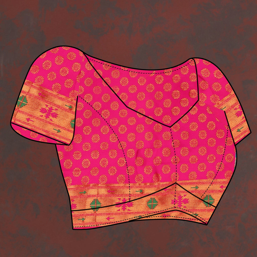 Vedant Vastram Mehndi Color Paithani Silk Saree - Mehndi | Grocsy
