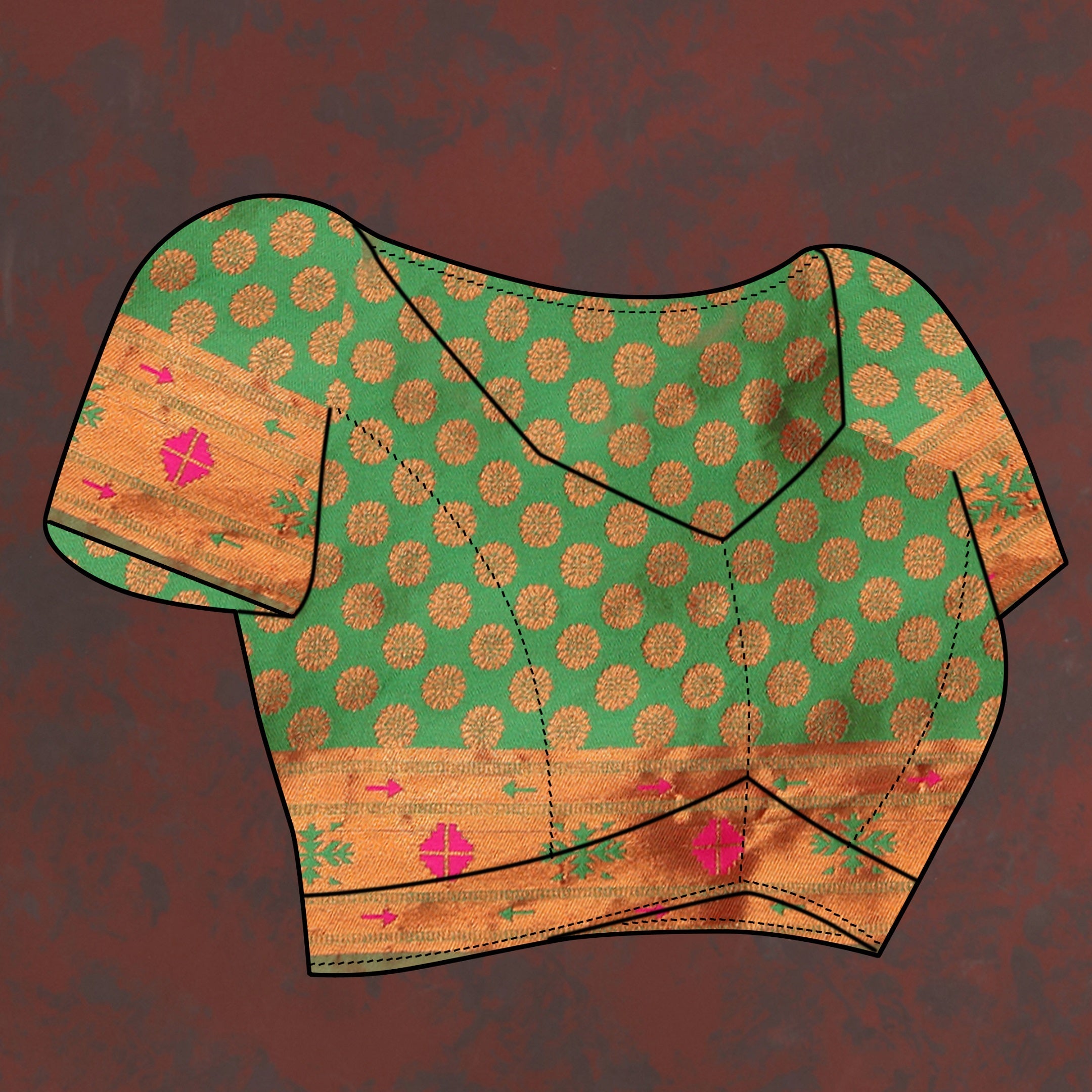 Vedant Vastram Pink Color Paithani Silk Saree - Pink | Grocsy