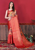 Vedant Vastram Red Color Kanjeevaram Silk Saree - Red | Grocsy