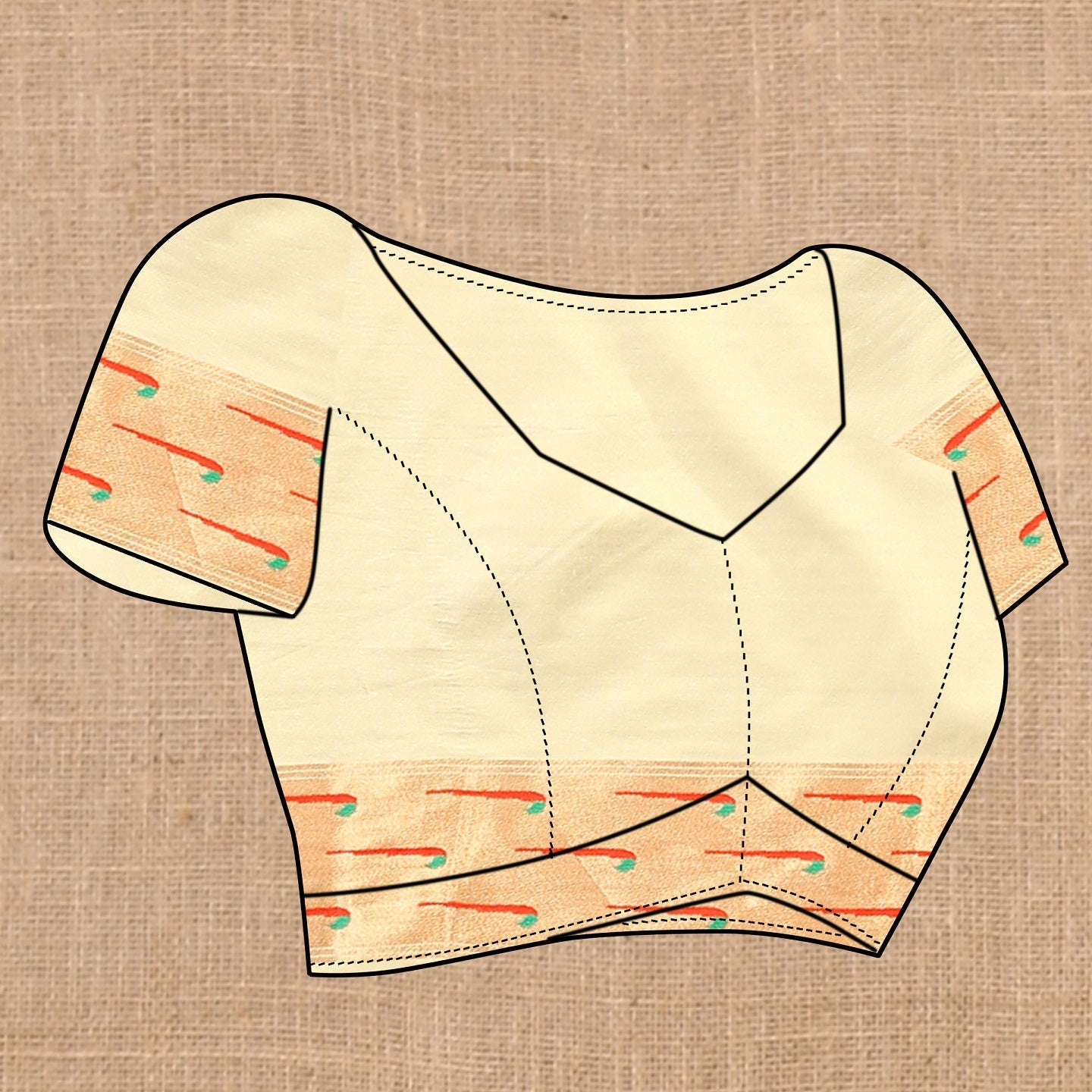 Vedant Vastram Cream Color Paithani Silk Saree - Cream | Grocsy