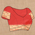 Vedant Vastram Red Color Paithani Silk Saree - Red | Grocsy