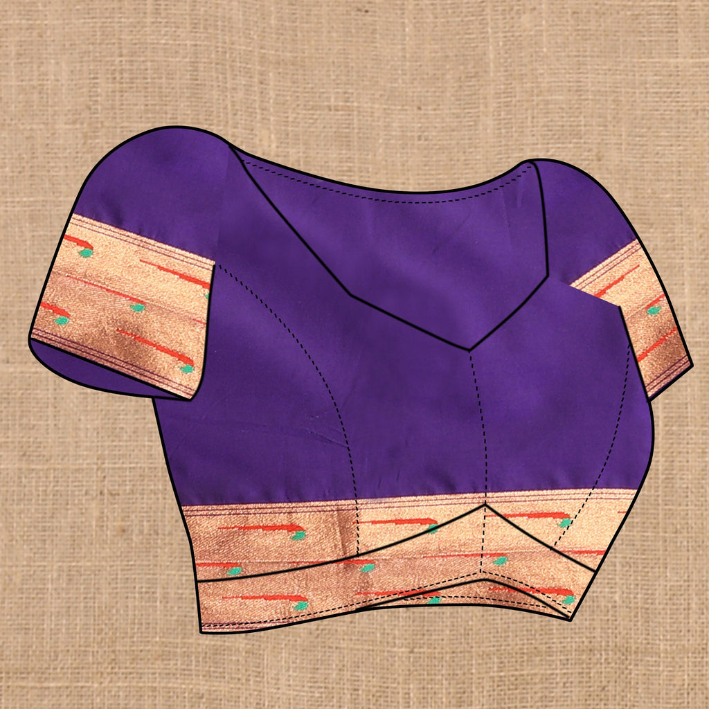 Vedant Vastram Violet Color Paithani Silk Saree - Violet | Grocsy
