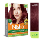 Nisha Creme Hair Color for Women - Burgundy | Grocsy