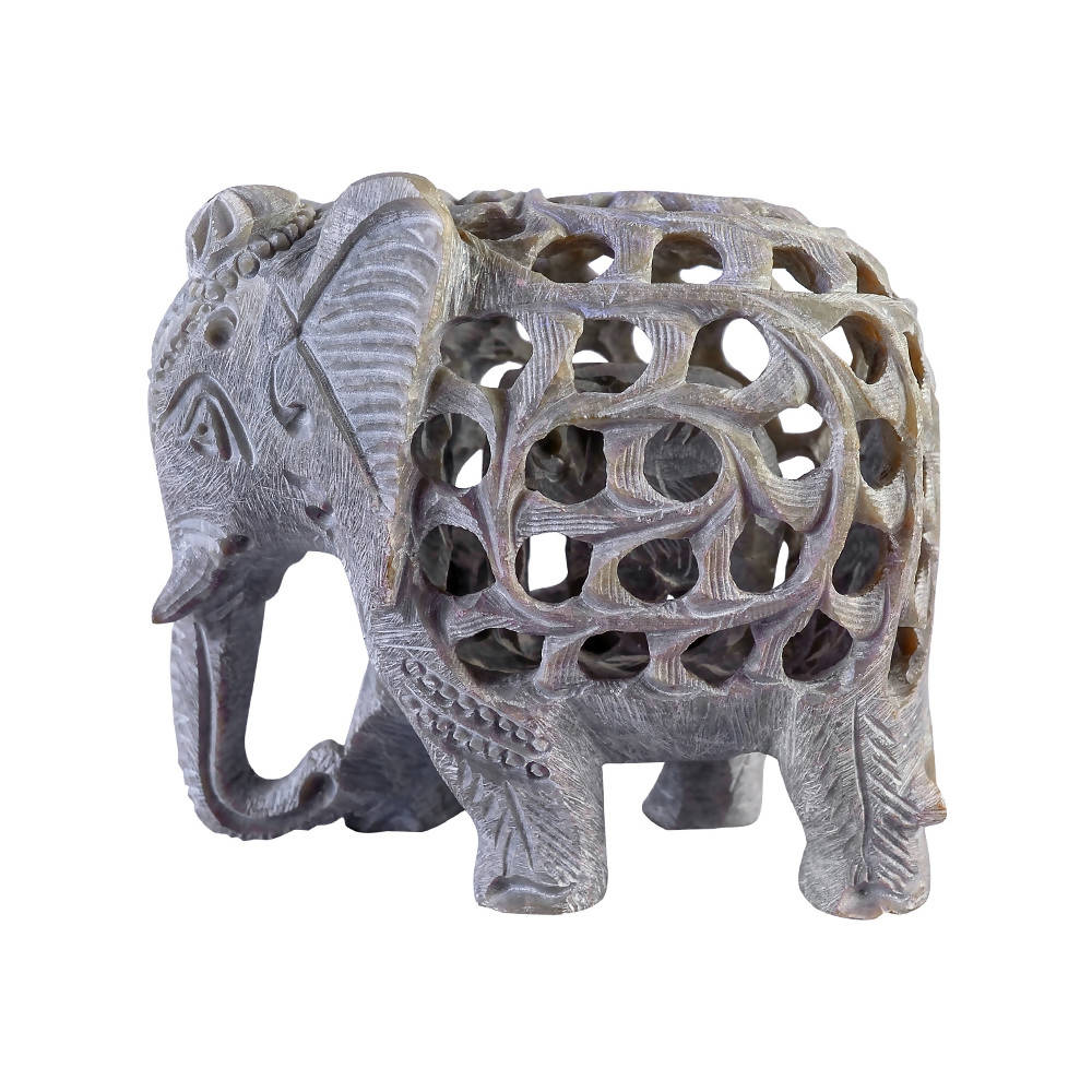 Collectibles India Soapstone Elephant Showpiece | Grocsy