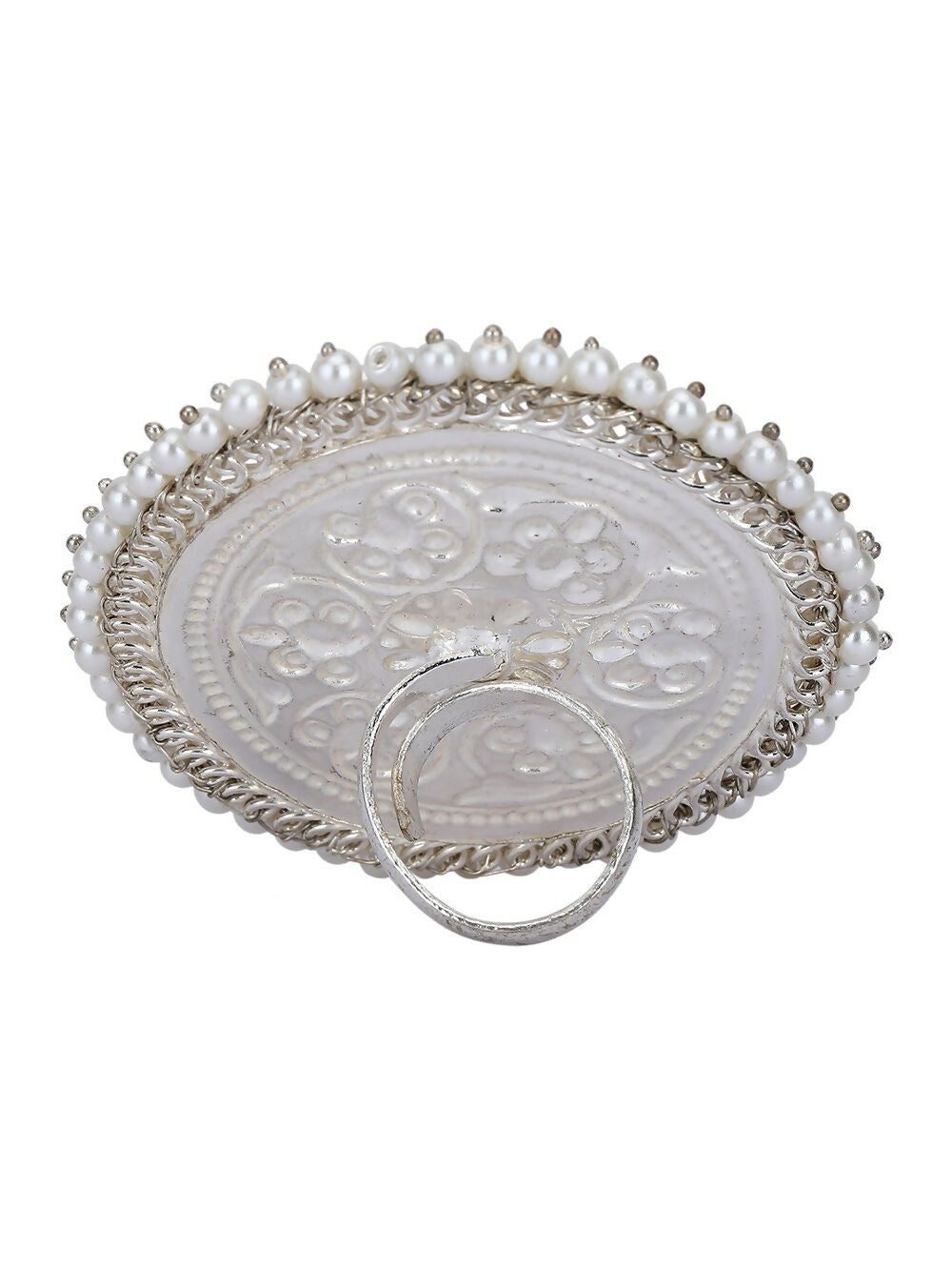 Joban Fashion Women Round Shape Silver Tone Ring | Grocsy