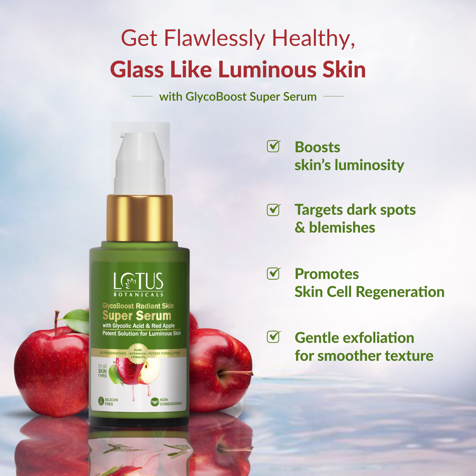 Lotus Botanicals GlycoBoost Radiant Skin Super Serum | Grocsy
