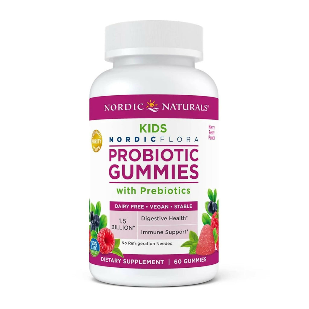 Nordic Naturals Kids Nordic Flora Probiotic Gummies with Prebiotics | Grocsy