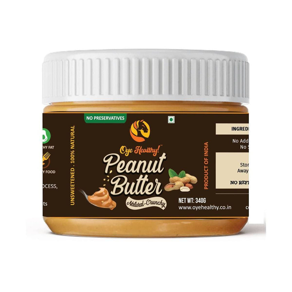 Oye Healthy Peanut Butter Natural Crunchy - Combo (850gm+340gm) | Grocsy