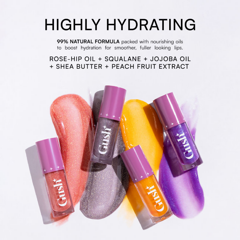 Gush Beauty H-Inched Transformative Glossy Lip Tint - Purple Sunset | Grocsy