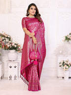 Vedant Vastram Soft Litchi Silk Kanjeevaram Silk Saree - Rani | Grocsy