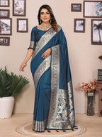Vedant Vastram Soft Litchi Silk Banarasi Silk Saree - Morpich | Grocsy