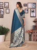 Vedant Vastram Soft Litchi Silk Banarasi Silk Saree - Morpich | Grocsy