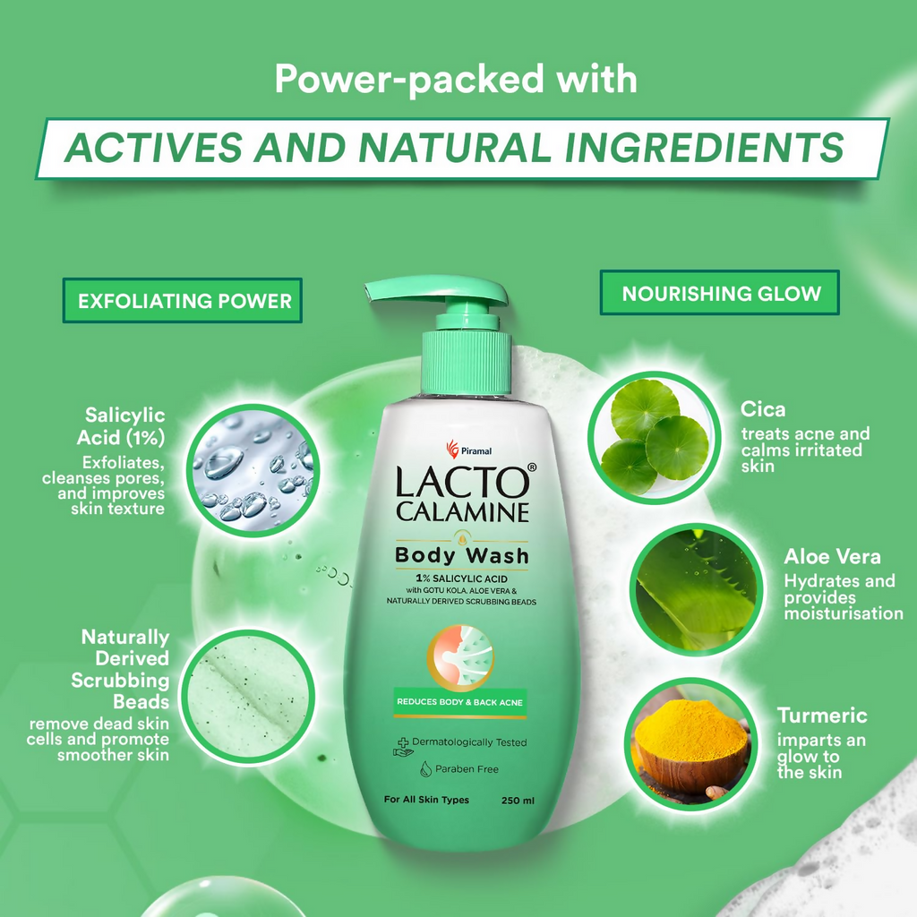 Lacto Calamine 1% Salicylic Acid Body Wash | Grocsy