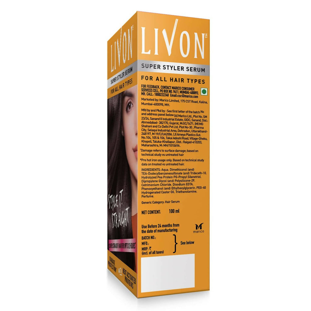 Livon Super Styler Serum For Hair Straightening | Grocsy