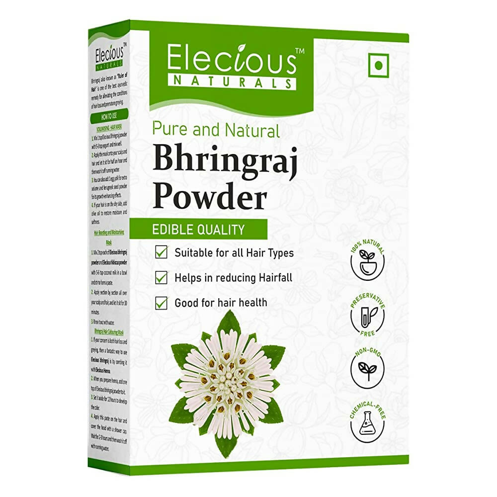 Elecious Naturals Bhringraj Powder For Hair Growth | Grocsy