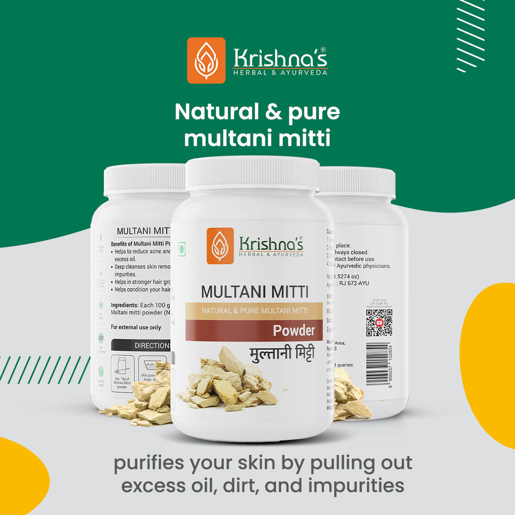 Krishna'S Herbal & Ayurveda Multani Mitti Powder | Grocsy