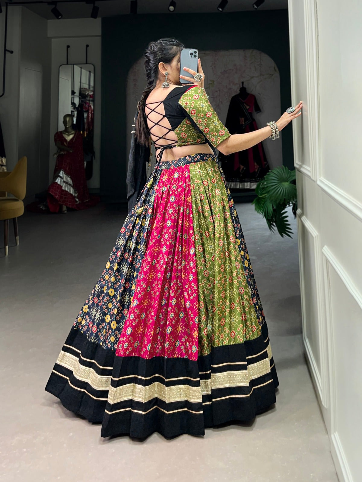 Lorenvalley Dola Silk And Pure Cotton with Dola Silk And Pure Cotton Lehenga Choli | Grocsy