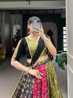 Lorenvalley Dola Silk And Pure Cotton with Dola Silk And Pure Cotton Lehenga Choli | Grocsy
