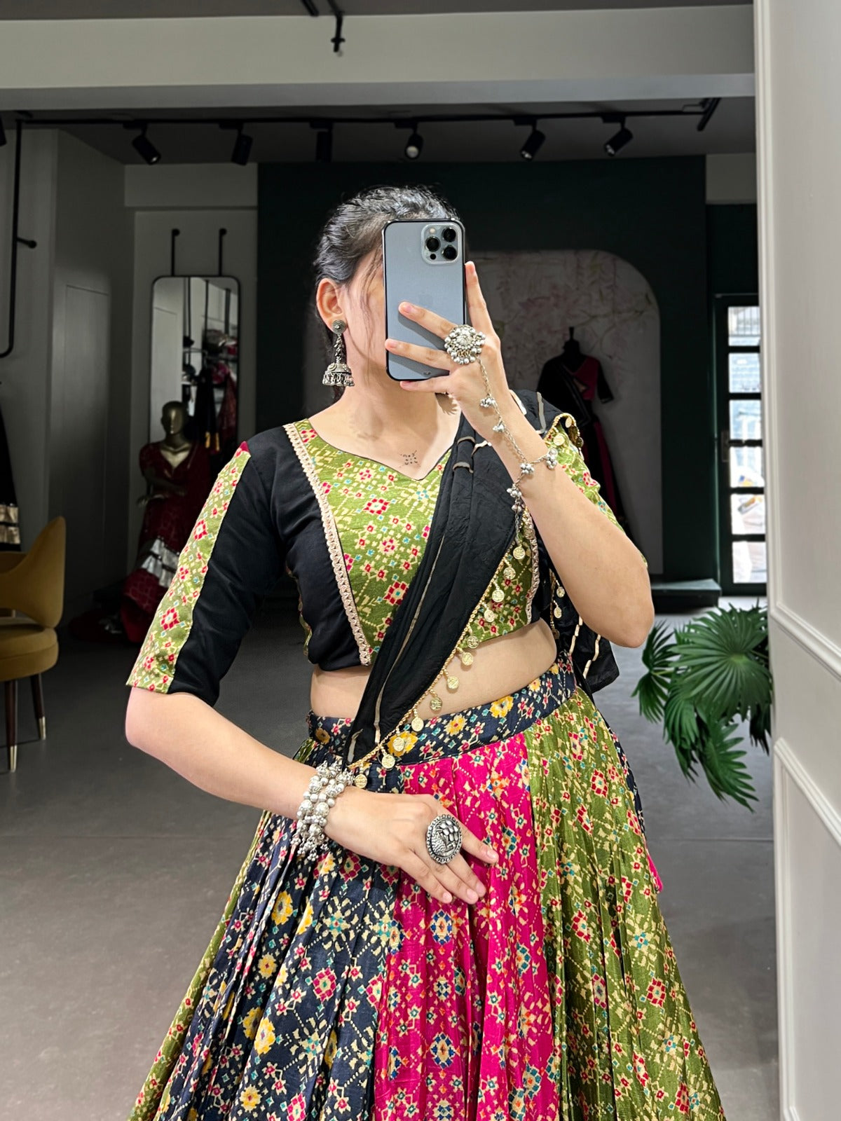 Lorenvalley Dola Silk And Pure Cotton with Dola Silk And Pure Cotton Lehenga Choli | Grocsy