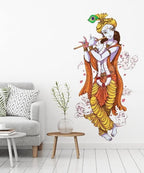 Multicolor - Lord Krishna with Flute Wall Sticker | Grocsy
