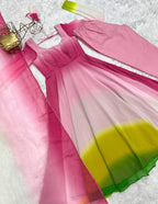 Evanik Multi Colour Pure Soft Georgette Colorful Padding Anarkali Suit | Grocsy