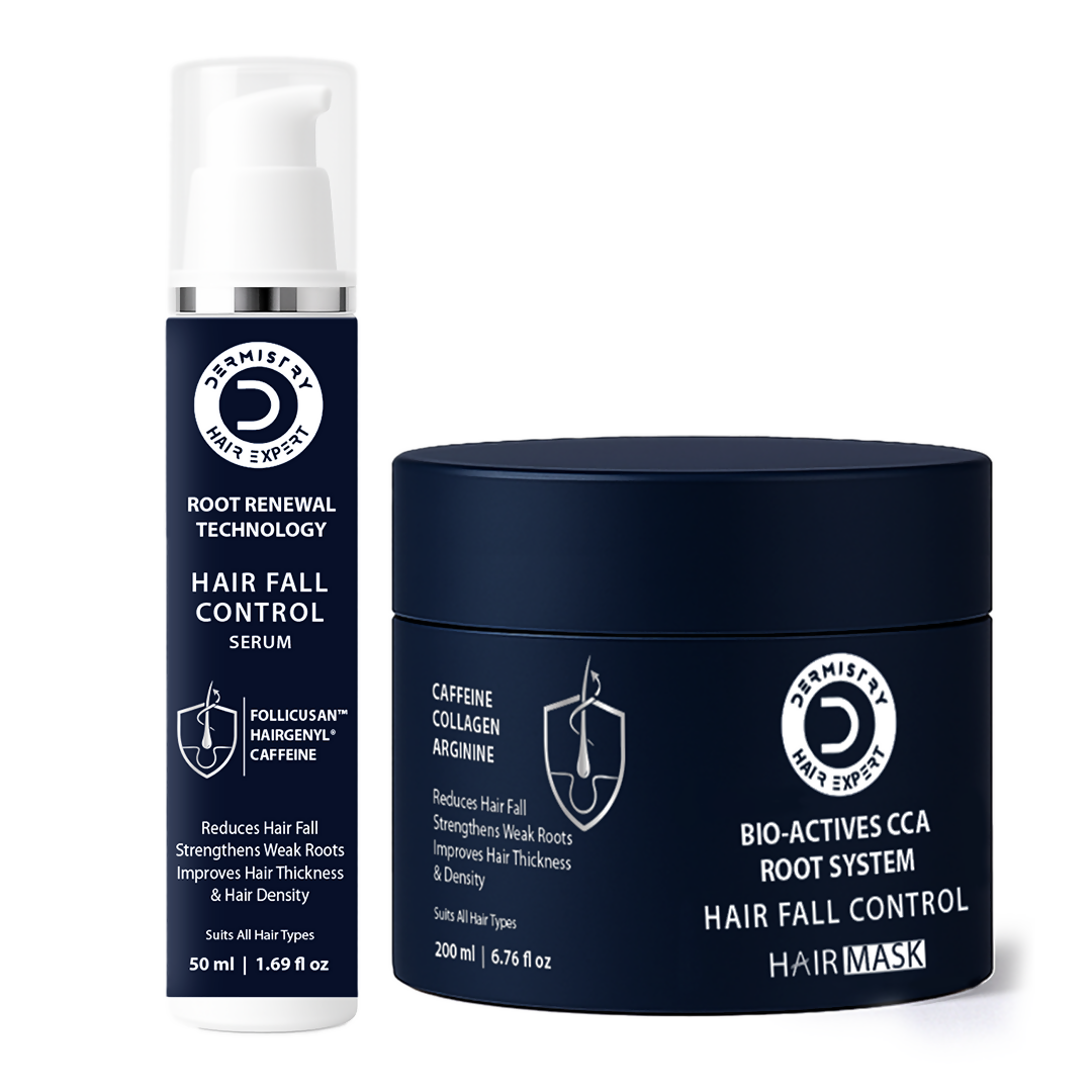 Dermistry Caffeine Collagen Protein Anti-Hair Fall Control Mask & Serum | Grocsy