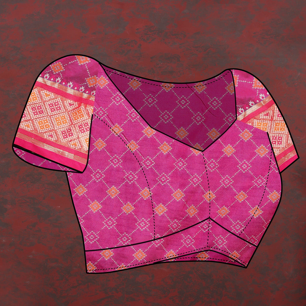 Vedant Vastram Mustard Color Kanjeevaram Patola Silk Saree - Mustard | Grocsy