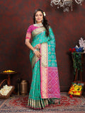Vedant Vastram See Green Color Kanjeevaram Patola Silk Saree - See Green | Grocsy