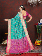 Vedant Vastram See Green Color Kanjeevaram Patola Silk Saree - See Green | Grocsy