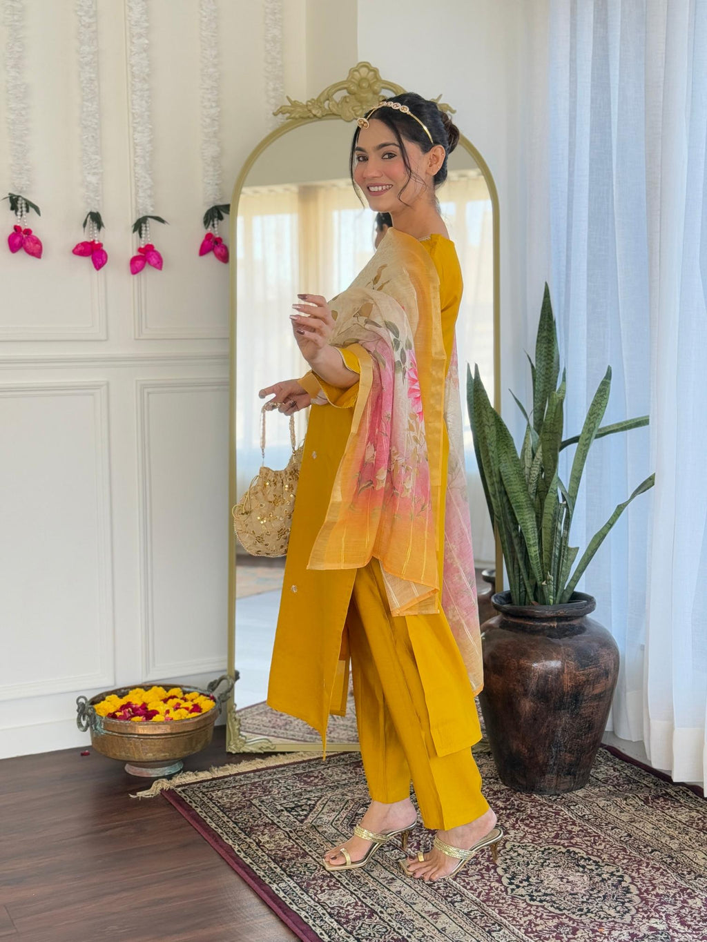 The52 Women's Viscose Embroidery work Straight Kurta with Pant and Dupatta Set | Grocsy