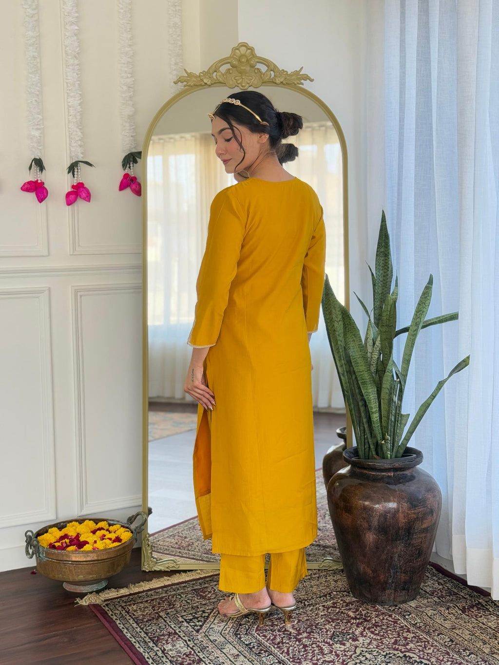 The52 Women's Viscose Embroidery work Straight Kurta with Pant and Dupatta Set | Grocsy