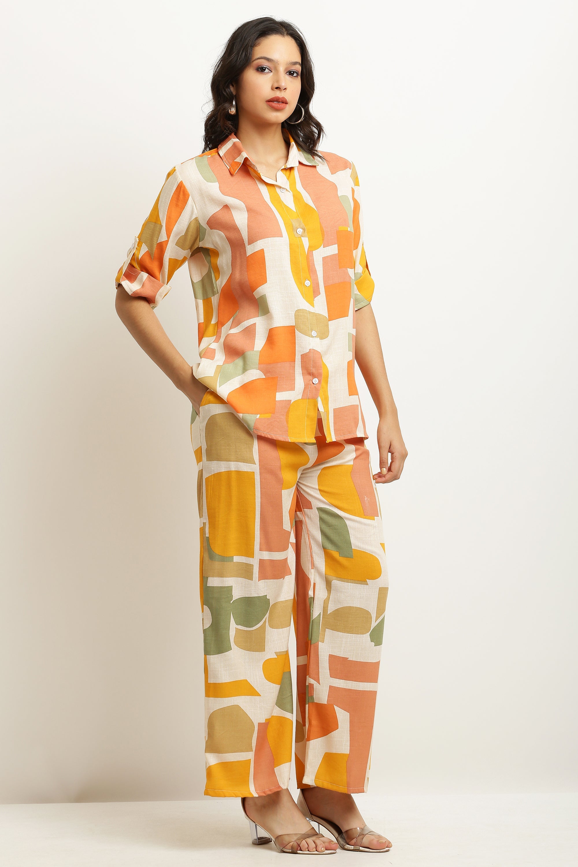 PAVONINE Mustard Color Doremon Printed Cord Set For Women | Grocsy