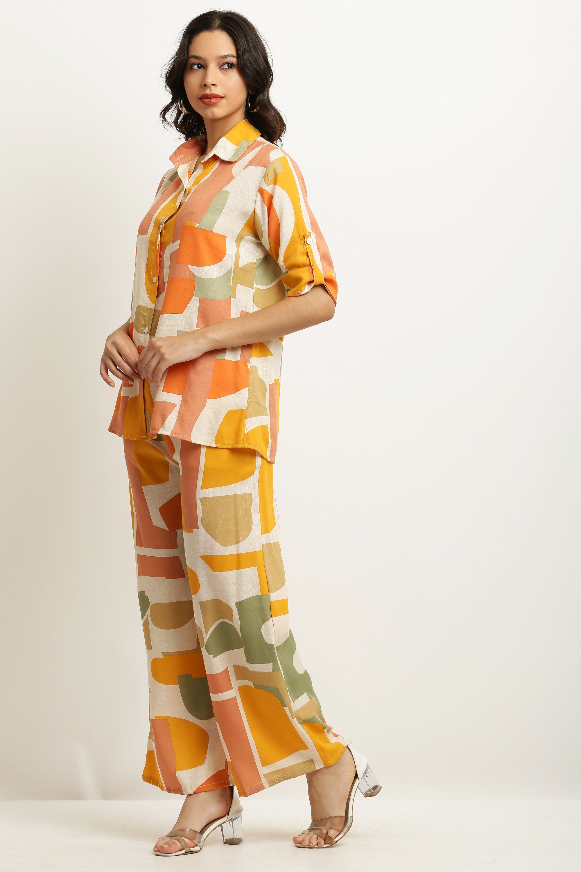 PAVONINE Mustard Color Doremon Printed Cord Set For Women | Grocsy