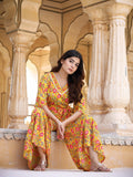 Yufta Mustard Printed Jumpsuit | Grocsy