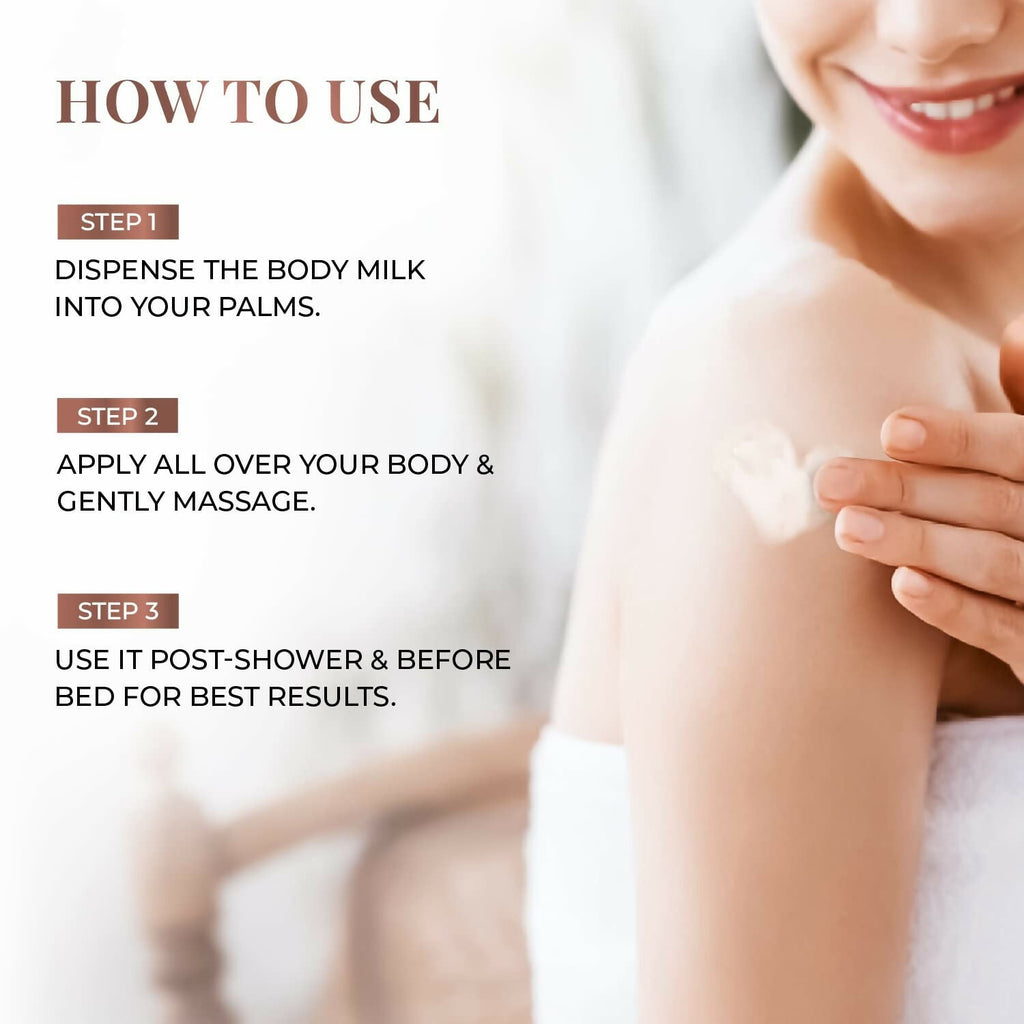 Just Herbs Saffron + Malai Nourishing Body Milk Lotion | Grocsy