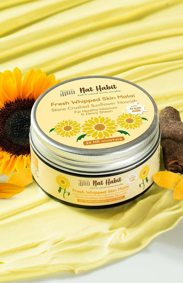 Nat Habit Stone Crushed Sunflower Nourish Fresh Whipped Skin Malai | Grocsy