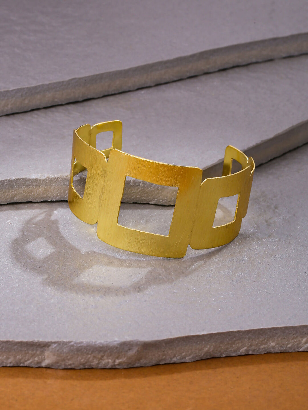 NVR Women Gold-Polished Adjustable Kada Bracelet | Grocsy