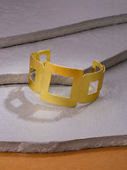 NVR Women Gold-Polished Adjustable Kada Bracelet | Grocsy