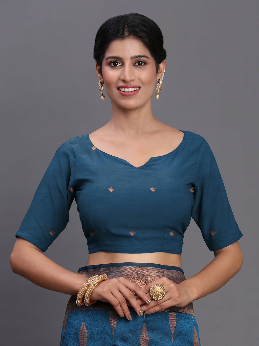 Shree Shyam Fashion Silk Peach Saree | Grocsy
