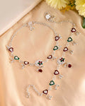 VOJ Set of 2 Stone Studded Heart Shaped Traditional Anklet | Grocsy