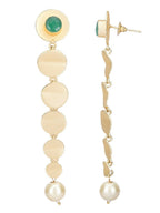 Joban Fashion Women Long Pattern Matte Gold Earrings | Grocsy