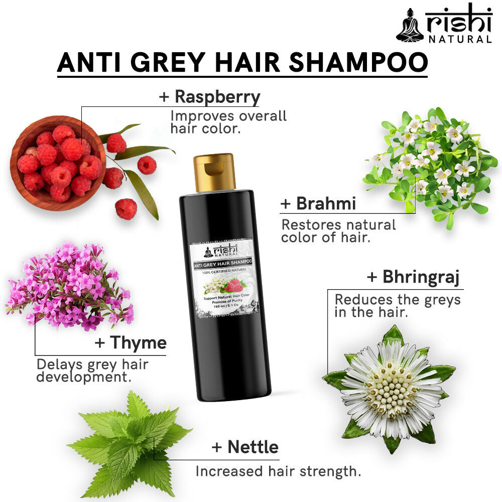 Rishi Natural Anti Grey Hair Shampoo | Grocsy