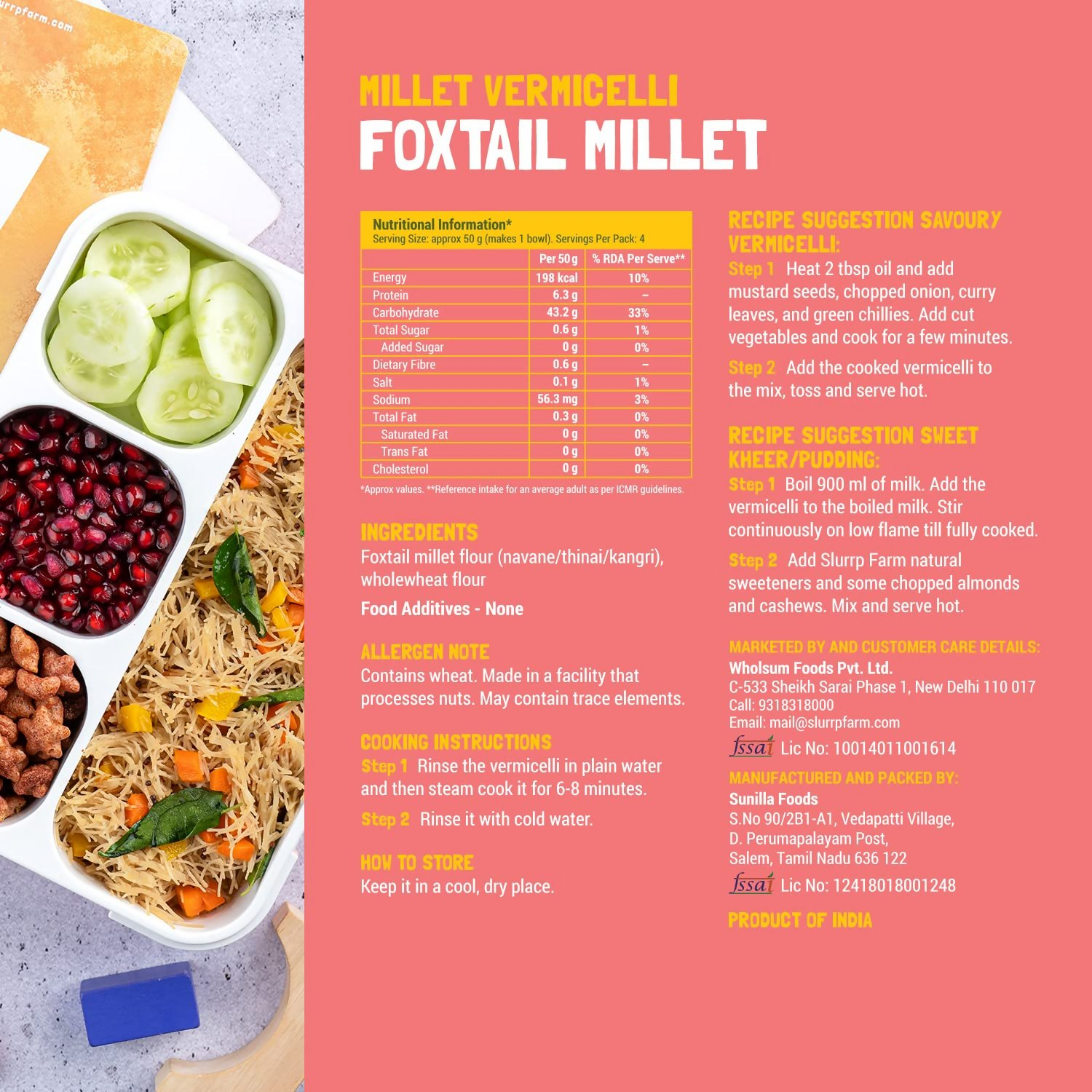 Slurrp Farm Little Millet Vermicelli | Grocsy