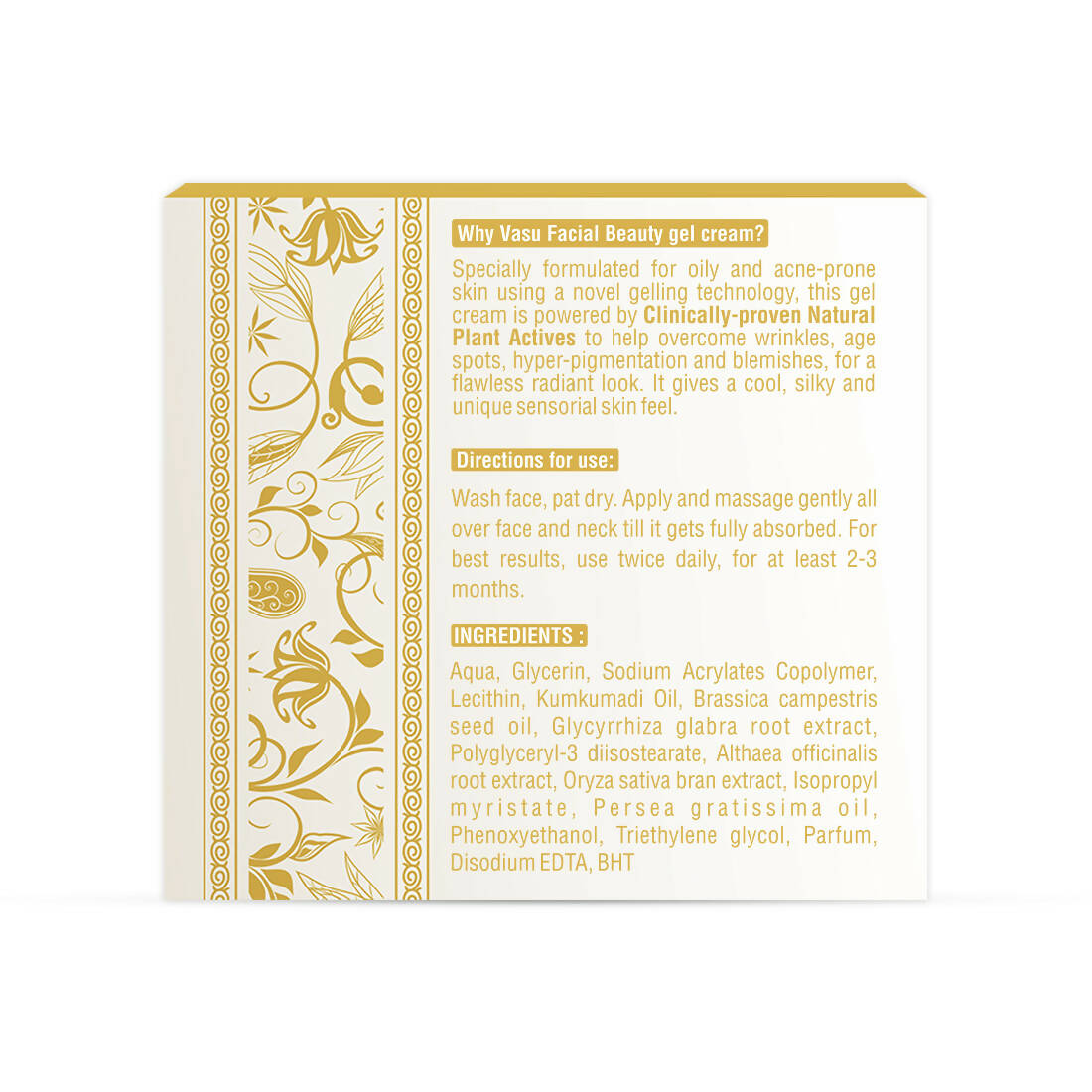 Vasu Healthcare Kumkumadi Tailam Facial Beauty Gel Face Cream | Grocsy