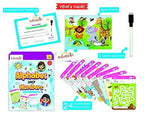 Braintastic Educational Game: Alphabet & Numbers(3-6 yrs)/Write & Wipe Activity Sheets/Kids Toys/34 pcs Free Puzzle | Grocsy
