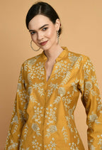 Joban Fashion Mustard Chanderi Kurta Set | Grocsy