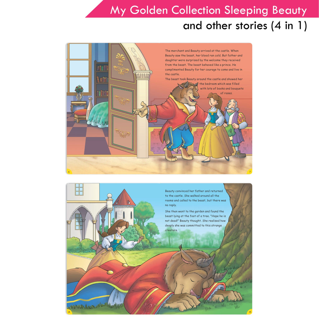 Jolly Kids My Golden Collection Volume 2 Sleeping Beauty and Other 4 in 1 Stories| Bedtime Story Book| Ages 2 - 8 Year | Grocsy