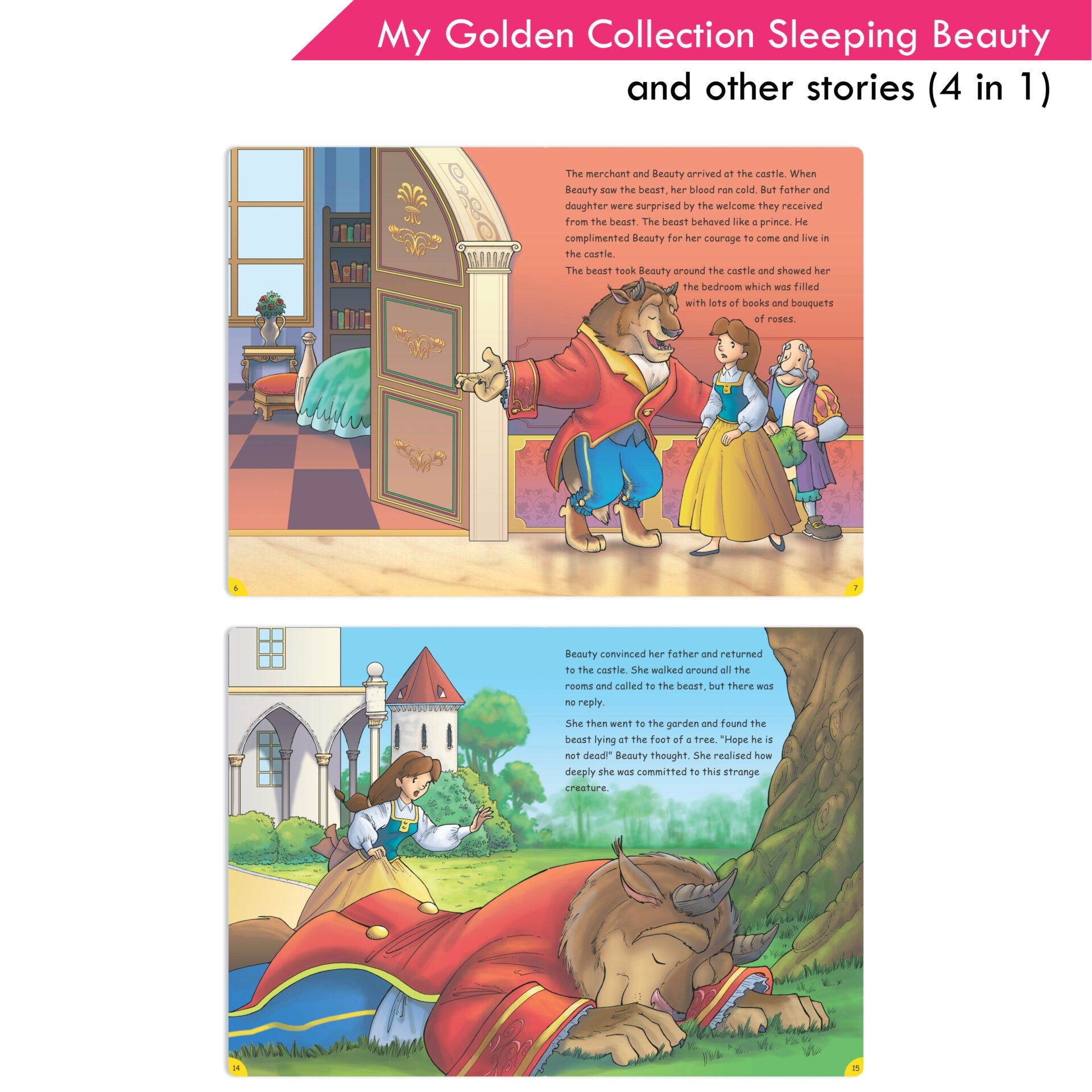 Jolly Kids My Golden Collection Volume 2 Sleeping Beauty and Other 4 in 1 Stories| Bedtime Story Book| Ages 2 - 8 Year | Grocsy