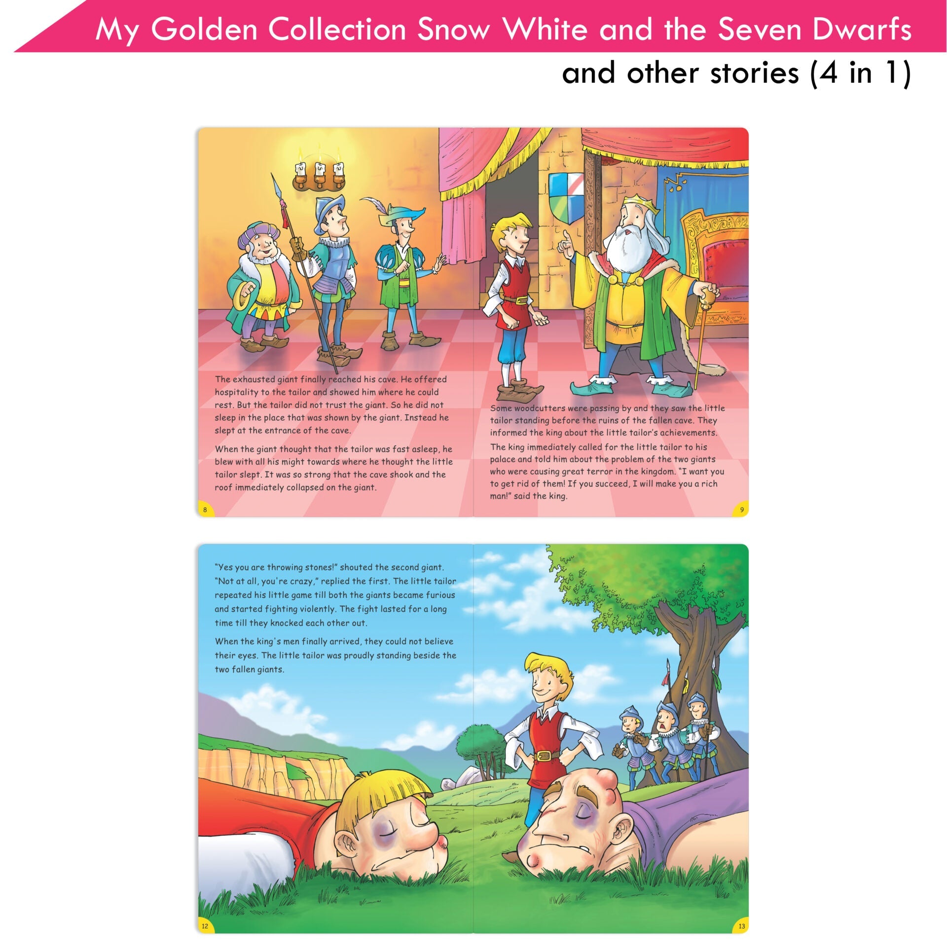 Jolly Kids My Golden Collection Volume 3 Snow White & The Seven Dwarfs & Other 4 in 1 Bedtime Stories| Ages 3-8 Year | Grocsy